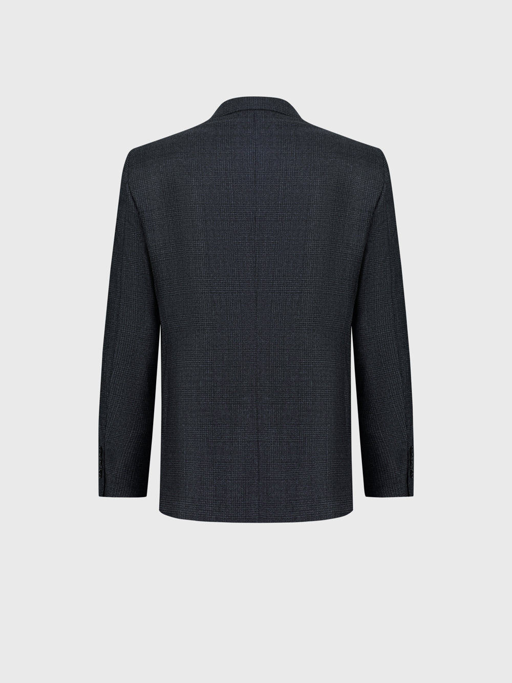 100% Wool Checked Blazer – Charcoal