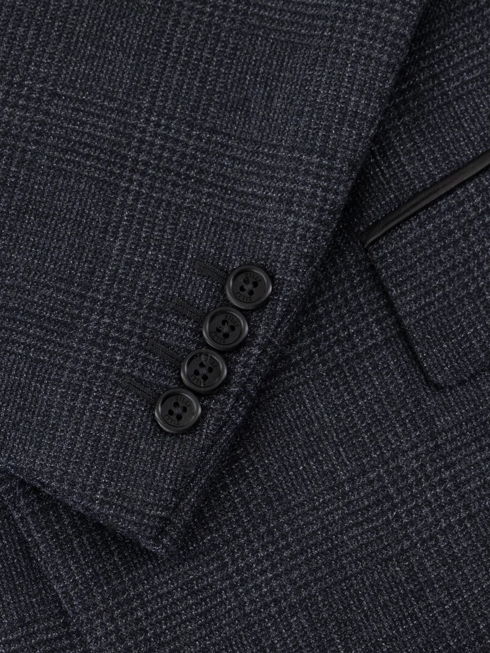 100% Wool Checked Blazer – Charcoal