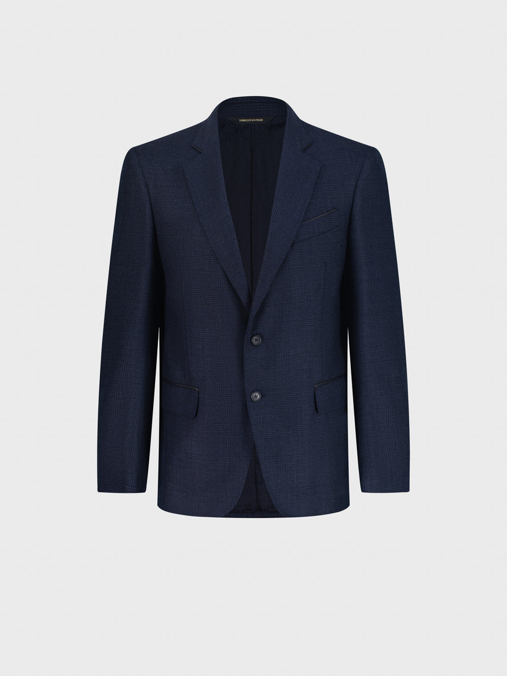 Paris Glen Check - Wool Jacket - Periwinkle