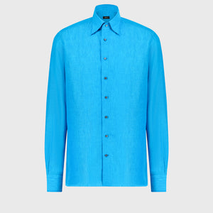 Linen Formal Shirt - Electric Blue