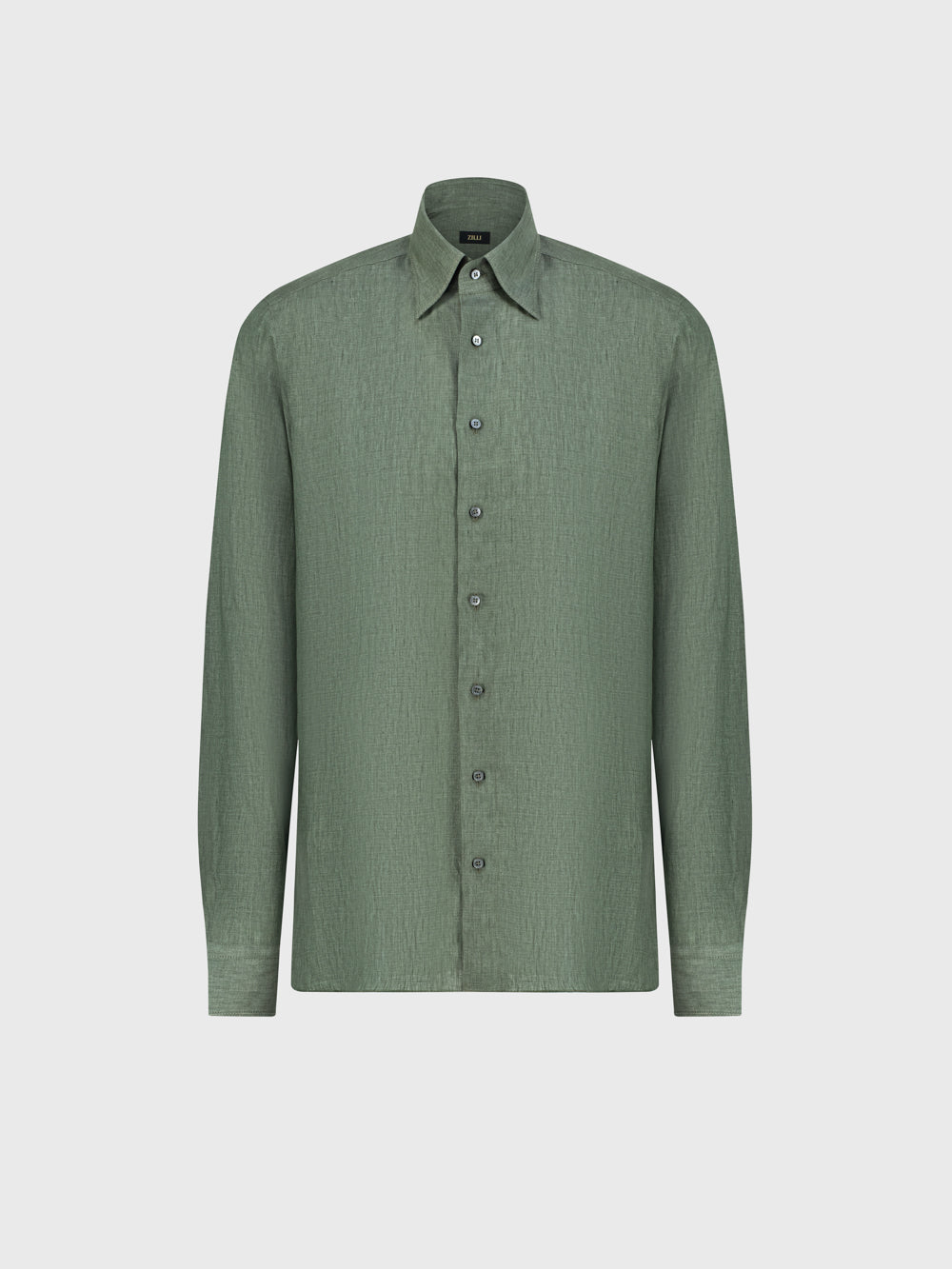 Linen Formal Shirt - Olive Green