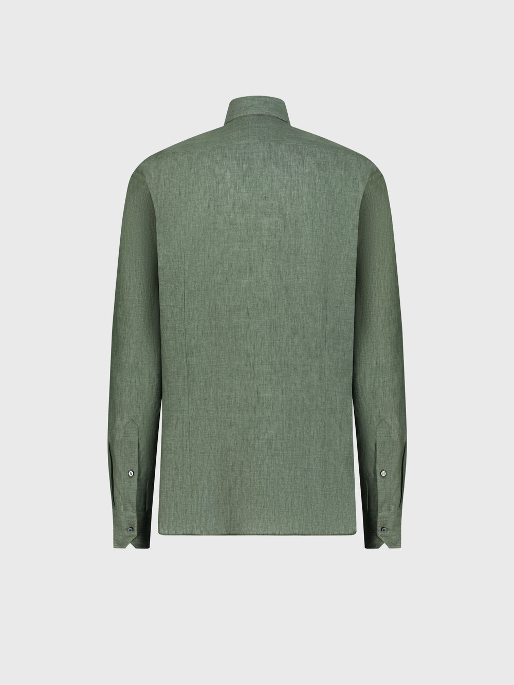Linen Formal Shirt - Olive Green
