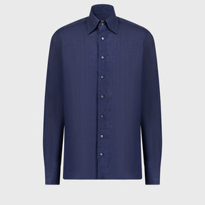 Linen Formal Shirt - Blue Navy