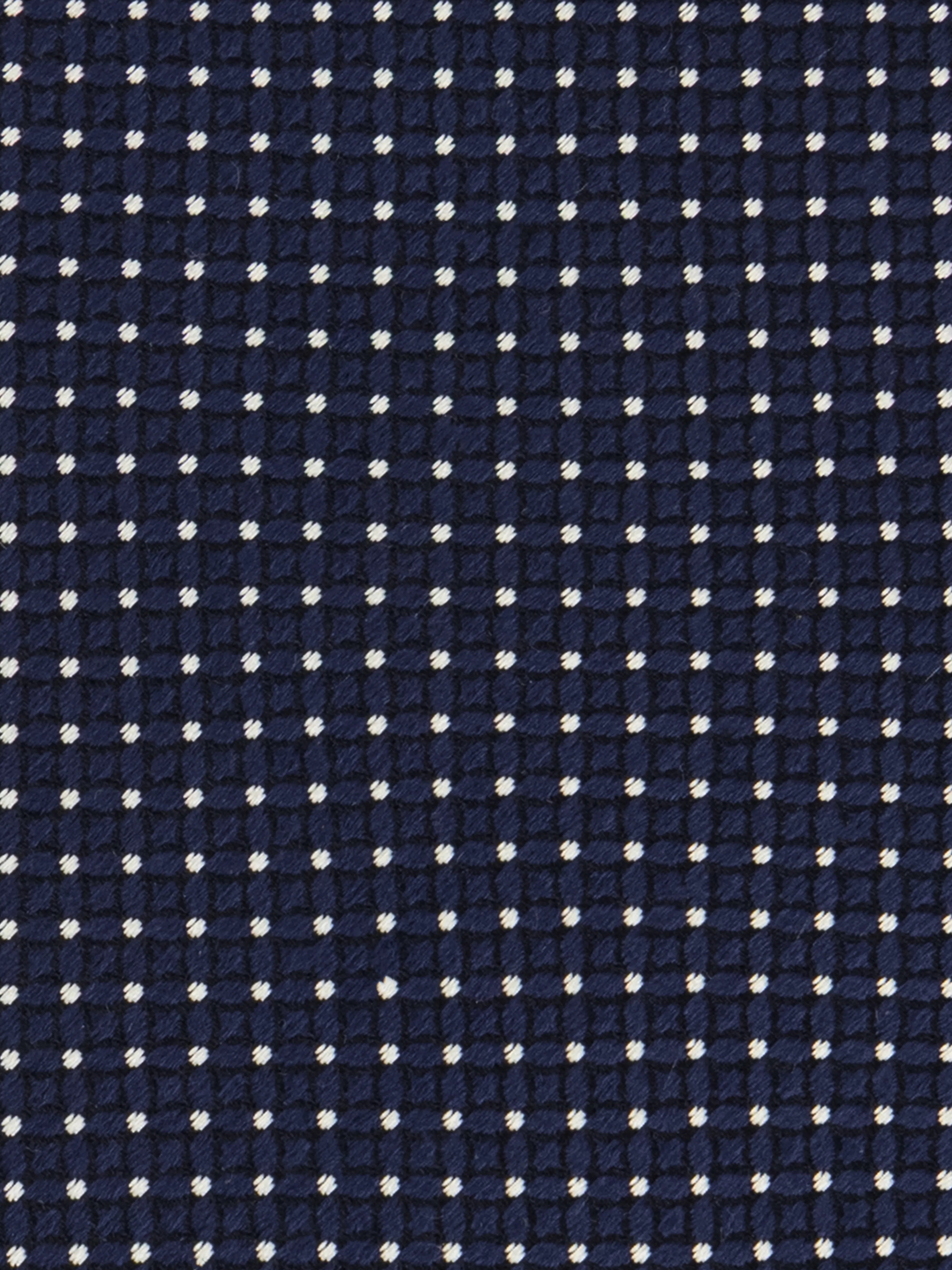 Silk Pin Dot Tie - Dark Navy