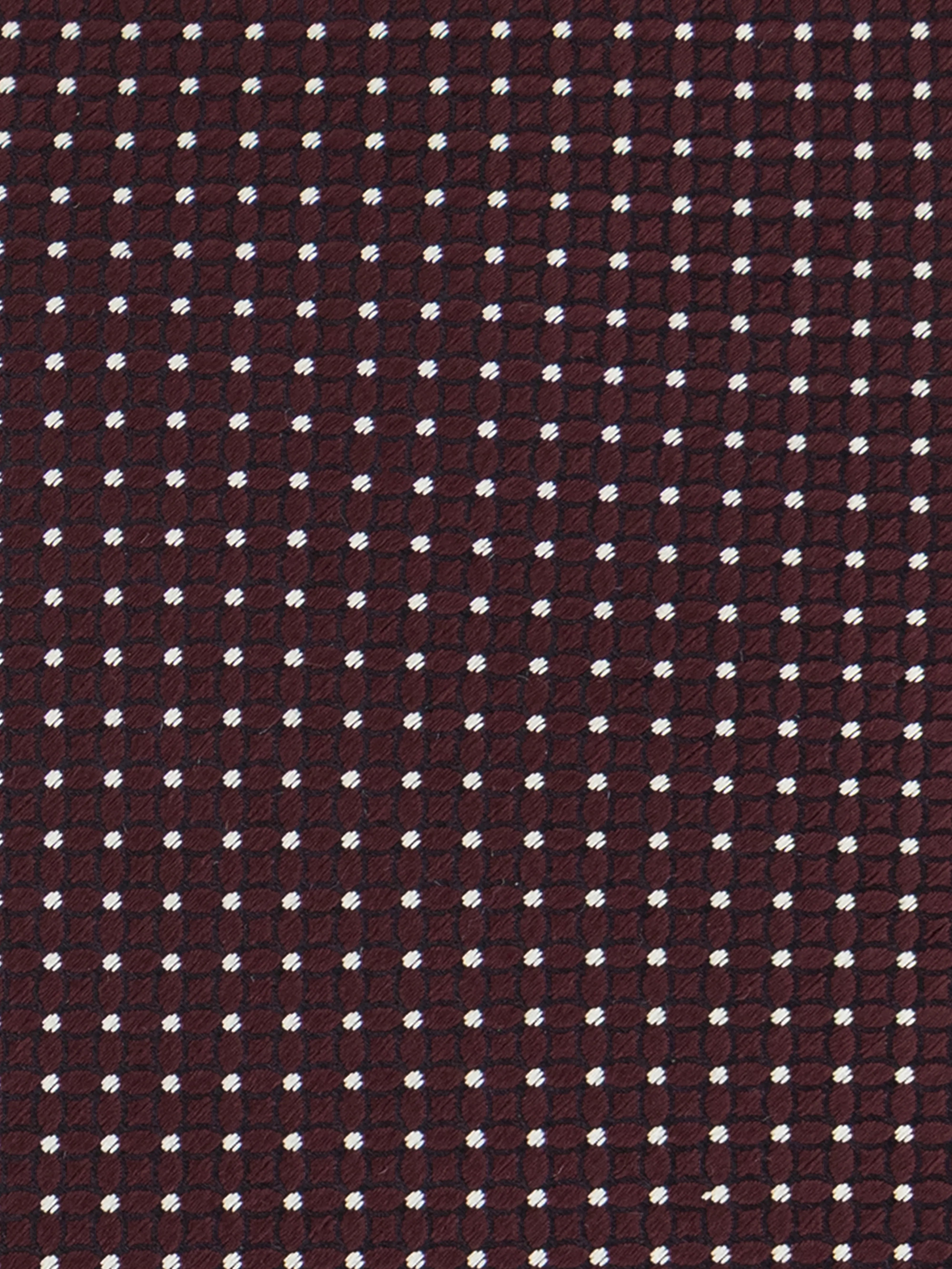 Silk Pin Dot Tie - Deep Cherry