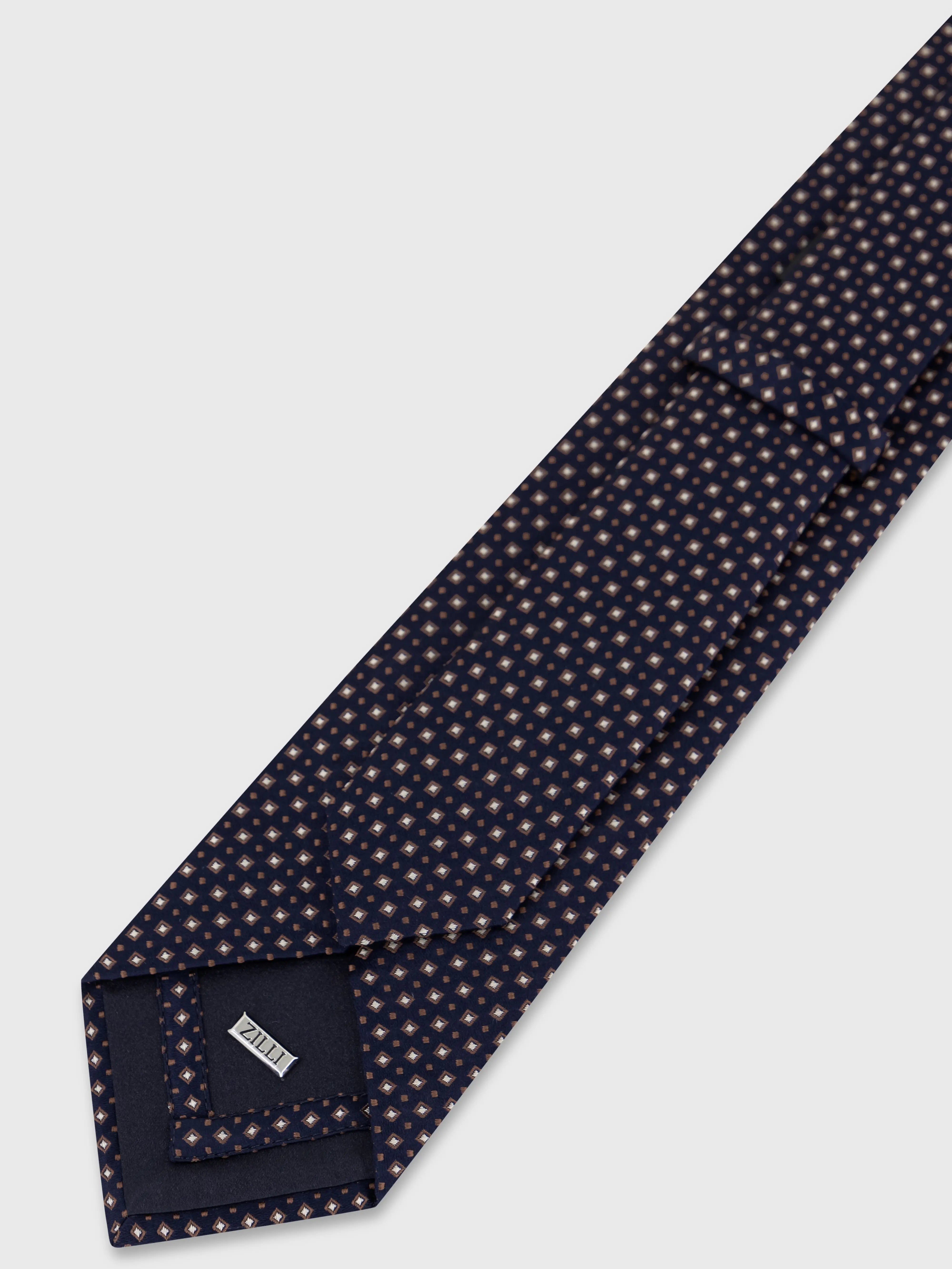 100% Silk Tie with Basketweave Jacquard - English Green