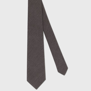 Wool-Silk Grenadine-Style Tie - Alpaca