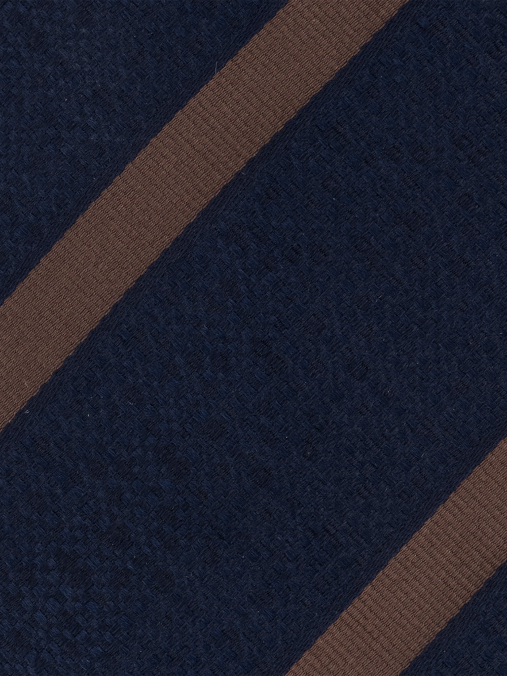 100% Silk Knitted Diagonal Stripe Tie – Dark Navy