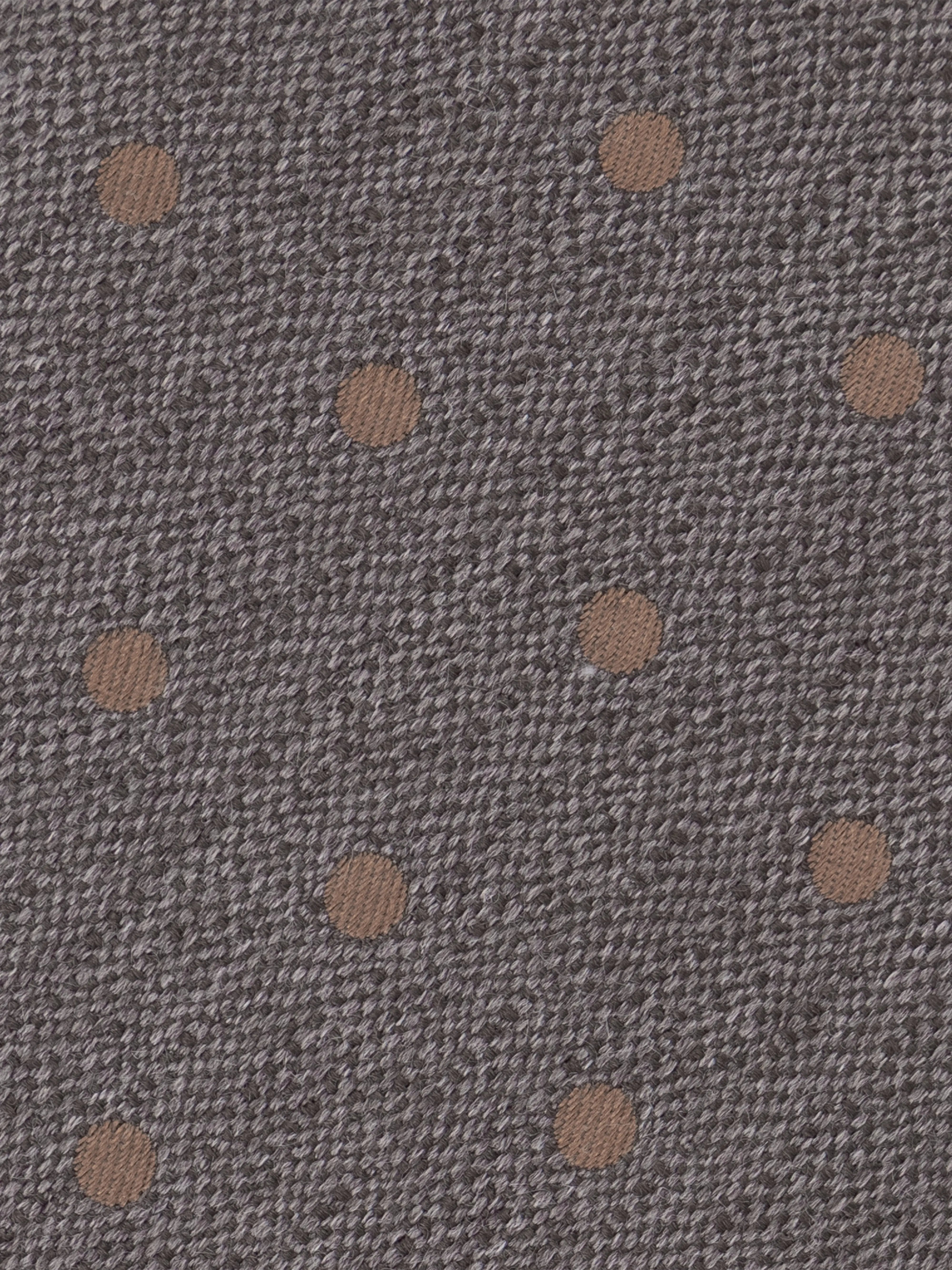 100% Silk Tie with Square and Blue Diamond Motif - Chocolate