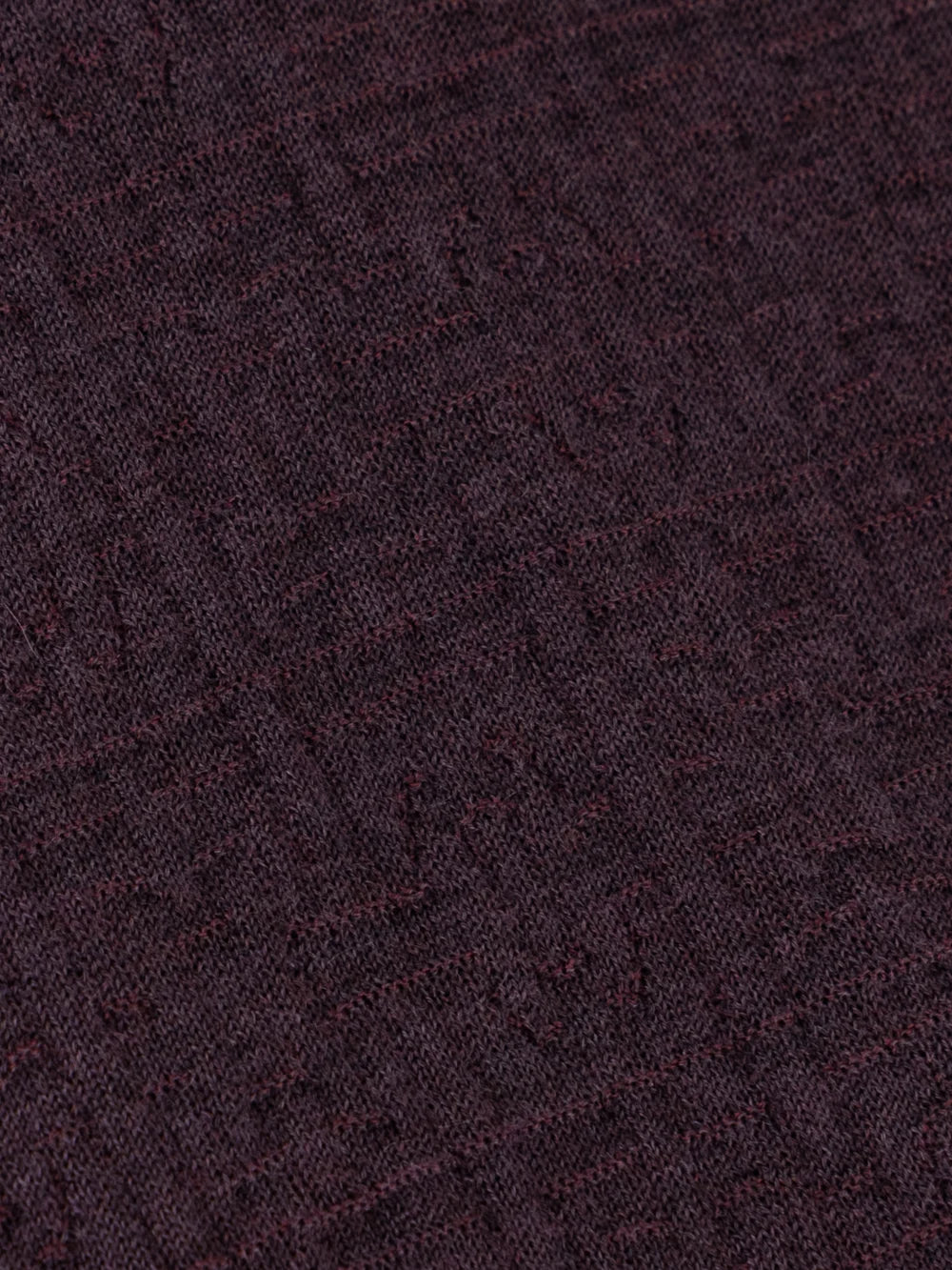 Jacquard Polo Half-Zip Knit with Crocodile Leather Trim – Deep Cherry