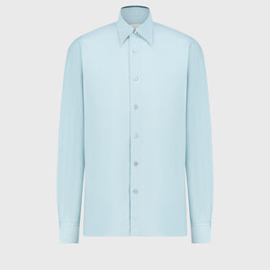 Piped Collar Casual Shirt - Aqua