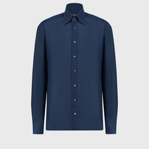 Linen Formal Shirt - Dark Navy