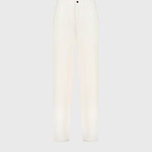 Slim Fit Cotton & Silk Trousers