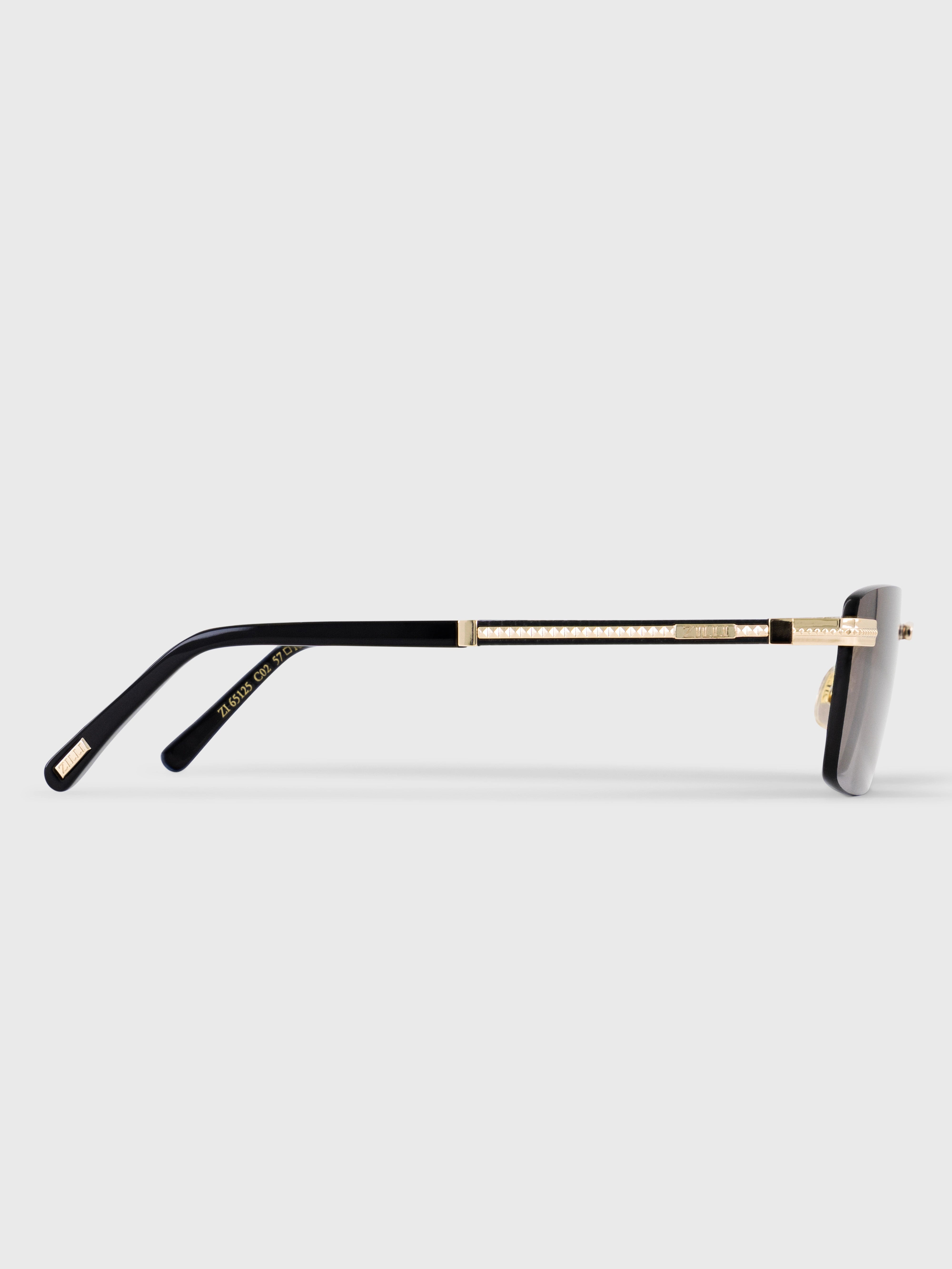 Rimless Angular Navigator Sunglasses - Warm Gold