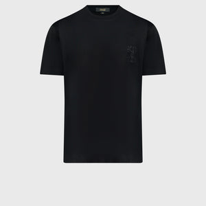 Round Neck T-Shirt with ZILLI Graphic - Black