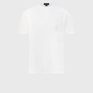 Round Neck T-Shirt with ZILLI Graphic - White