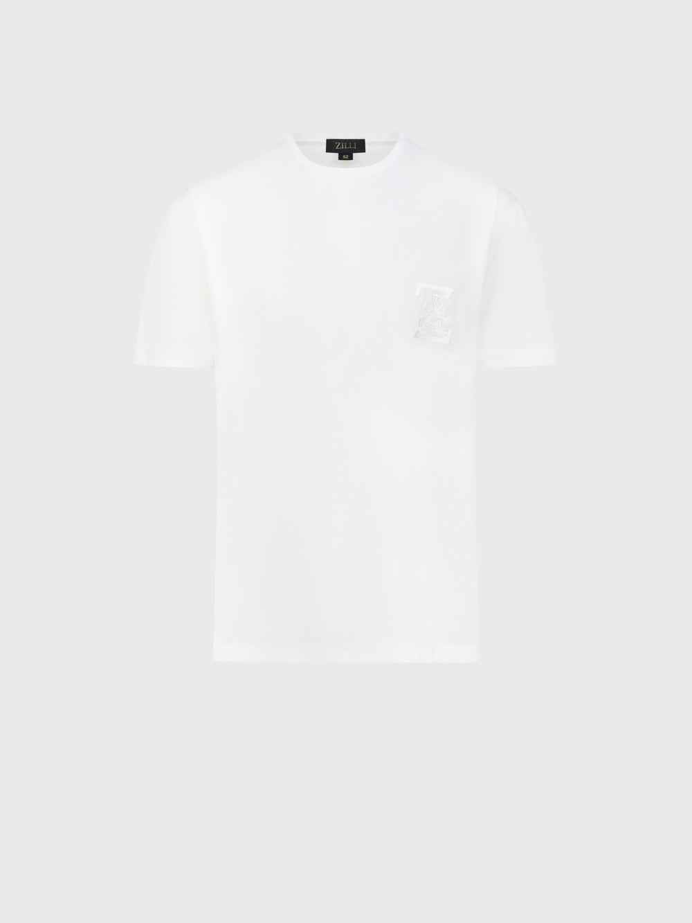 Round Neck T-Shirt with ZILLI Graphic - White