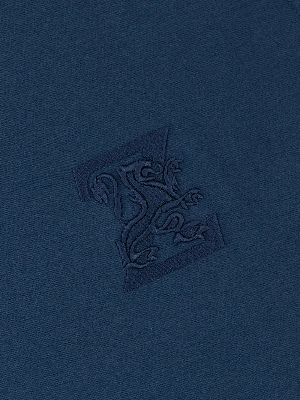 Round Neck T-Shirt with ZILLI Graphic - Dark Navy