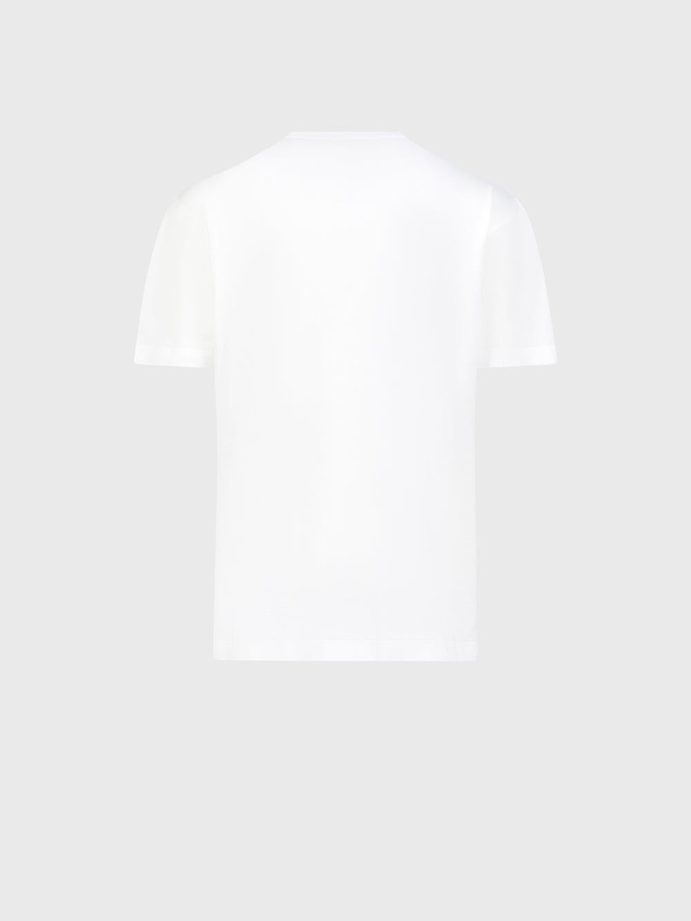 تي شيرت برقبة مستديرة مع رقعة جلدية من ZILLI - أبيض