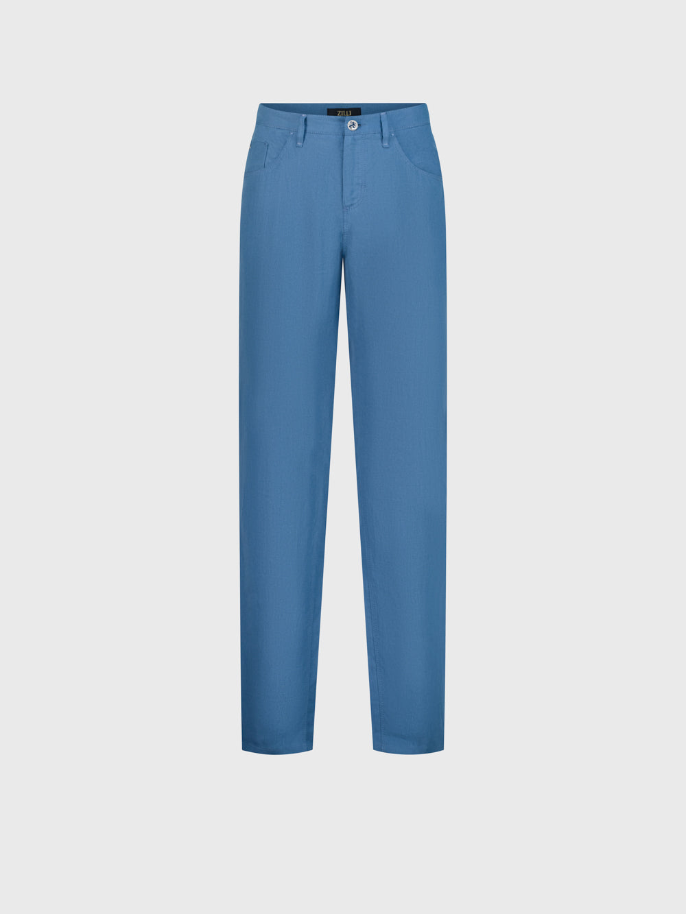 Slim Linen Trousers - Smoke Avio