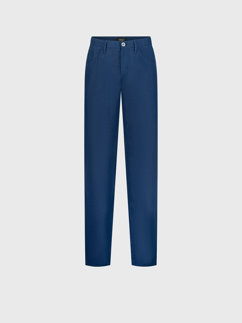 Slim Linen Trousers - Light Periwinkle