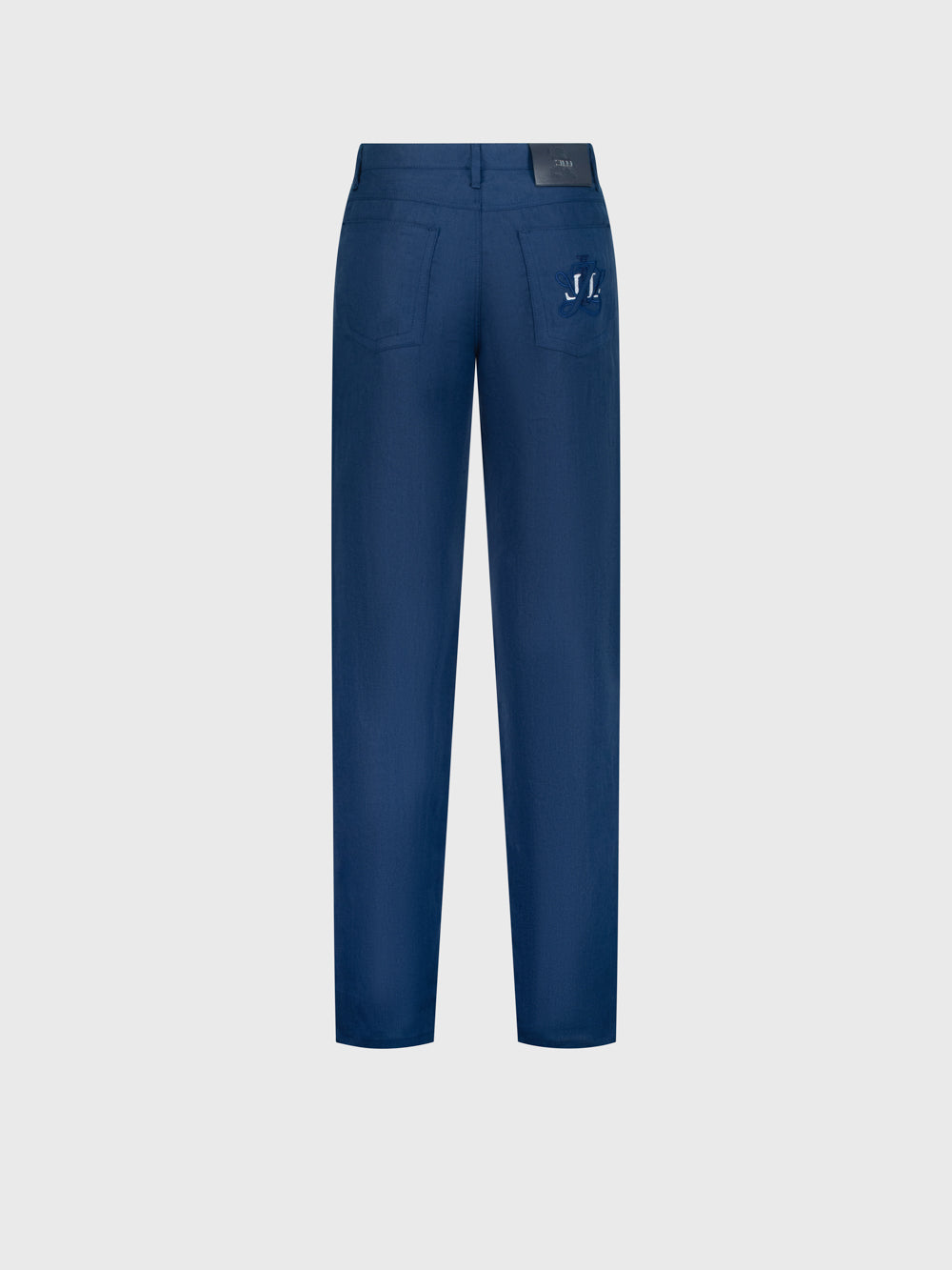 Slim Linen Trousers - Light Periwinkle