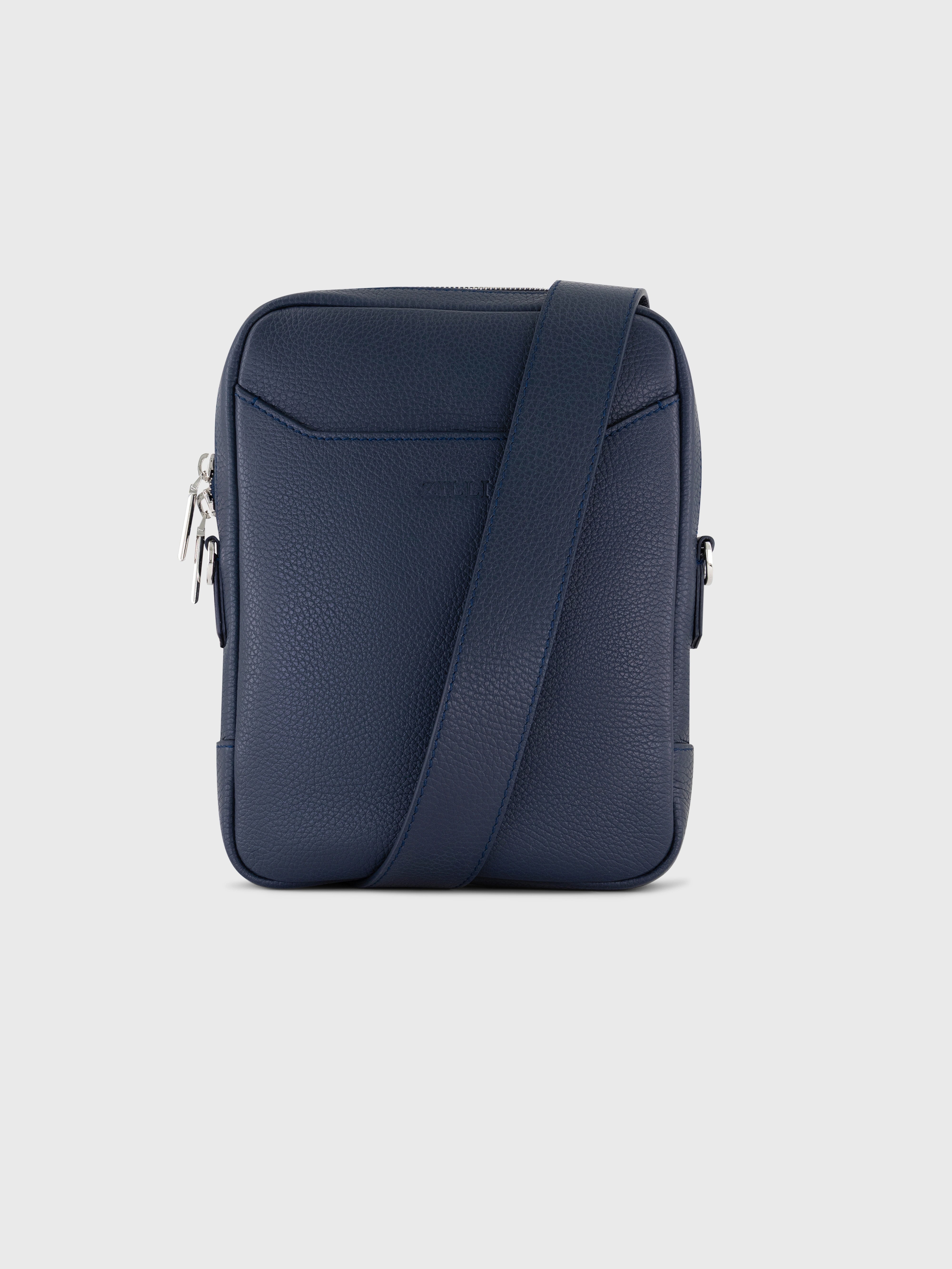 Calfskin Messenger Bag - Blue Navy