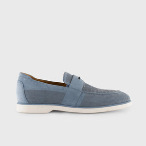 Grained Nubuck Slip-On Loafers