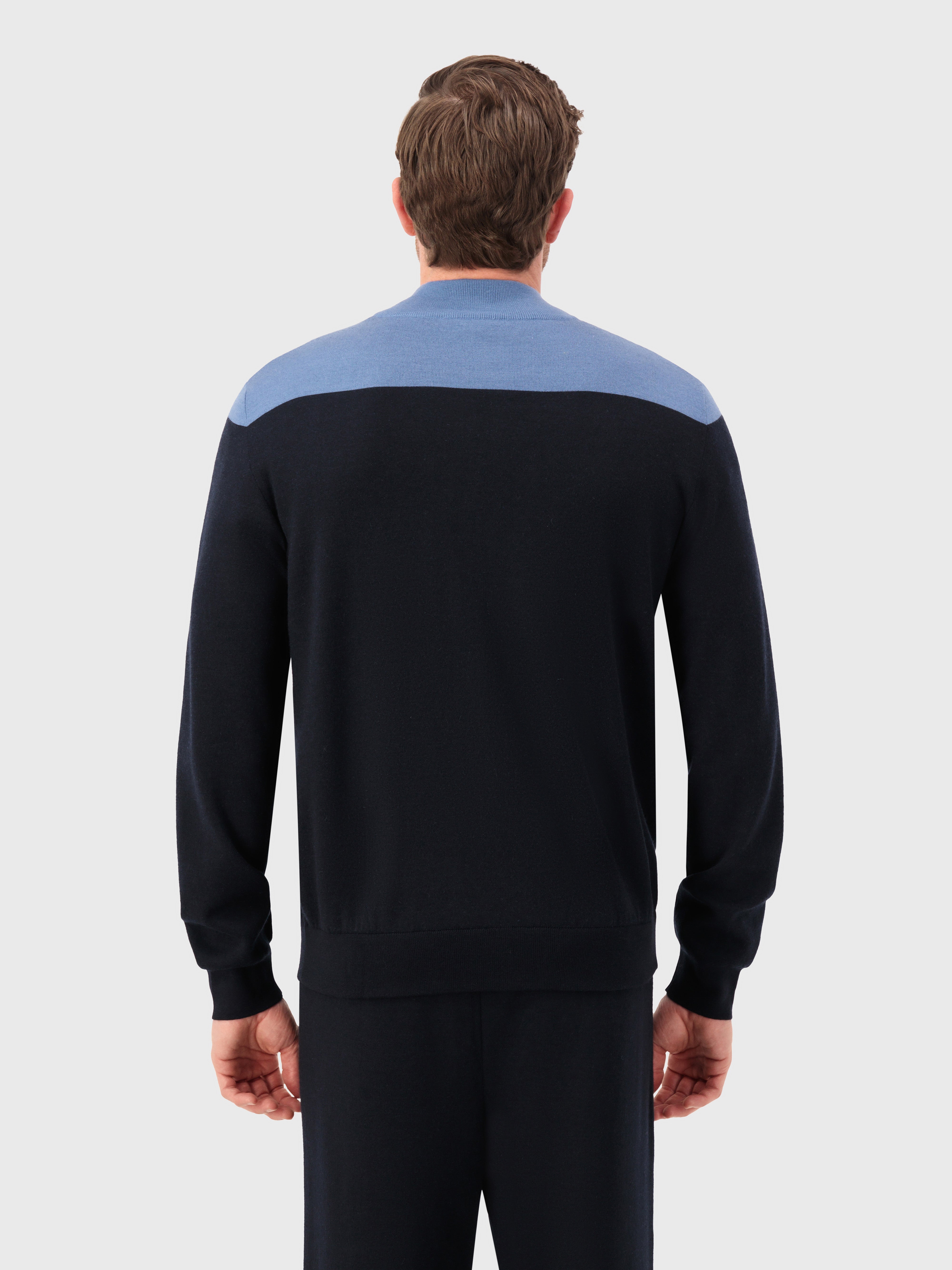 Jogging Suit in Cashmere and Silk Dark Navy