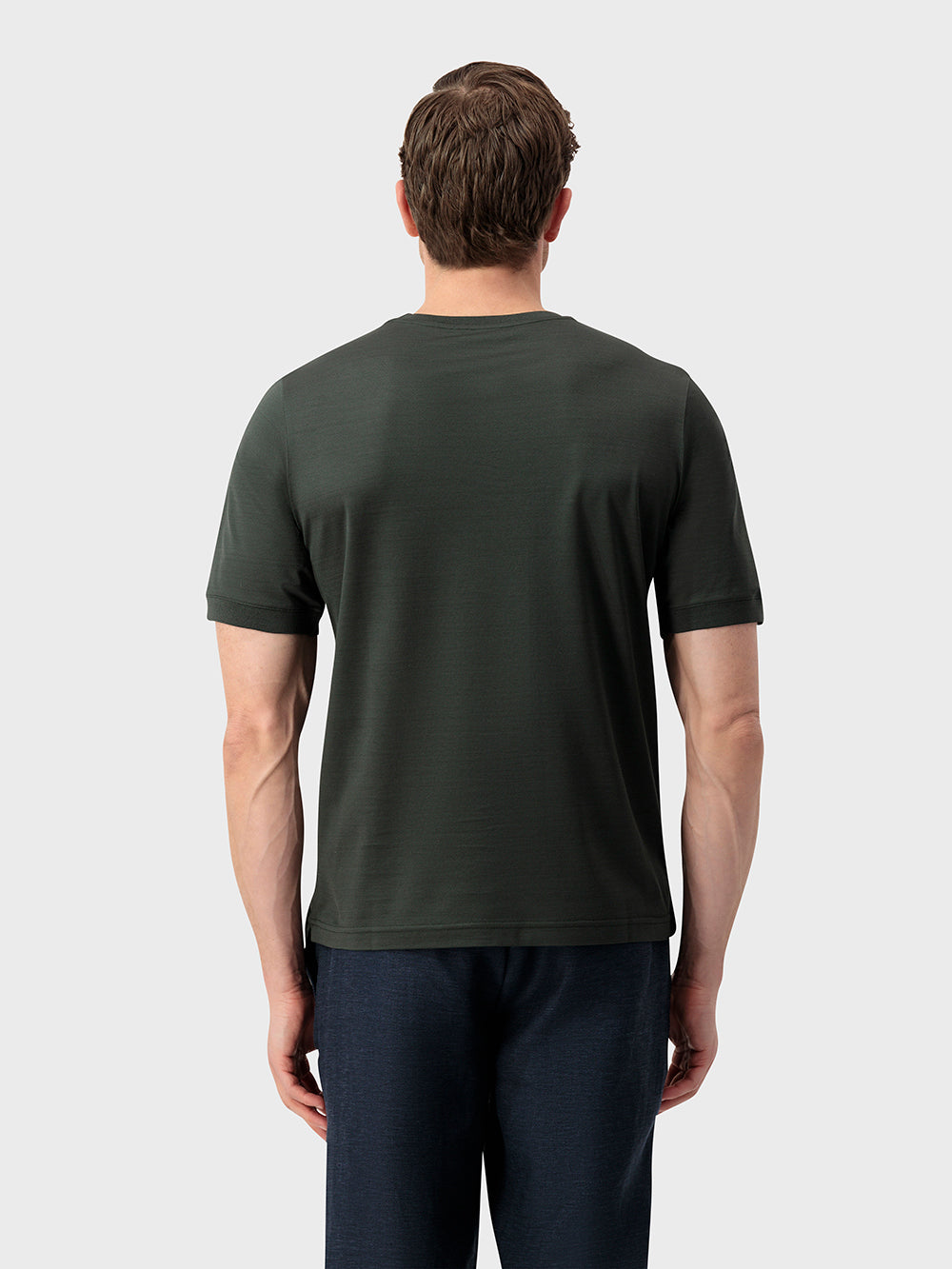 "ZILLI Crest" Embroidery Cotton Shirt - Deep Military