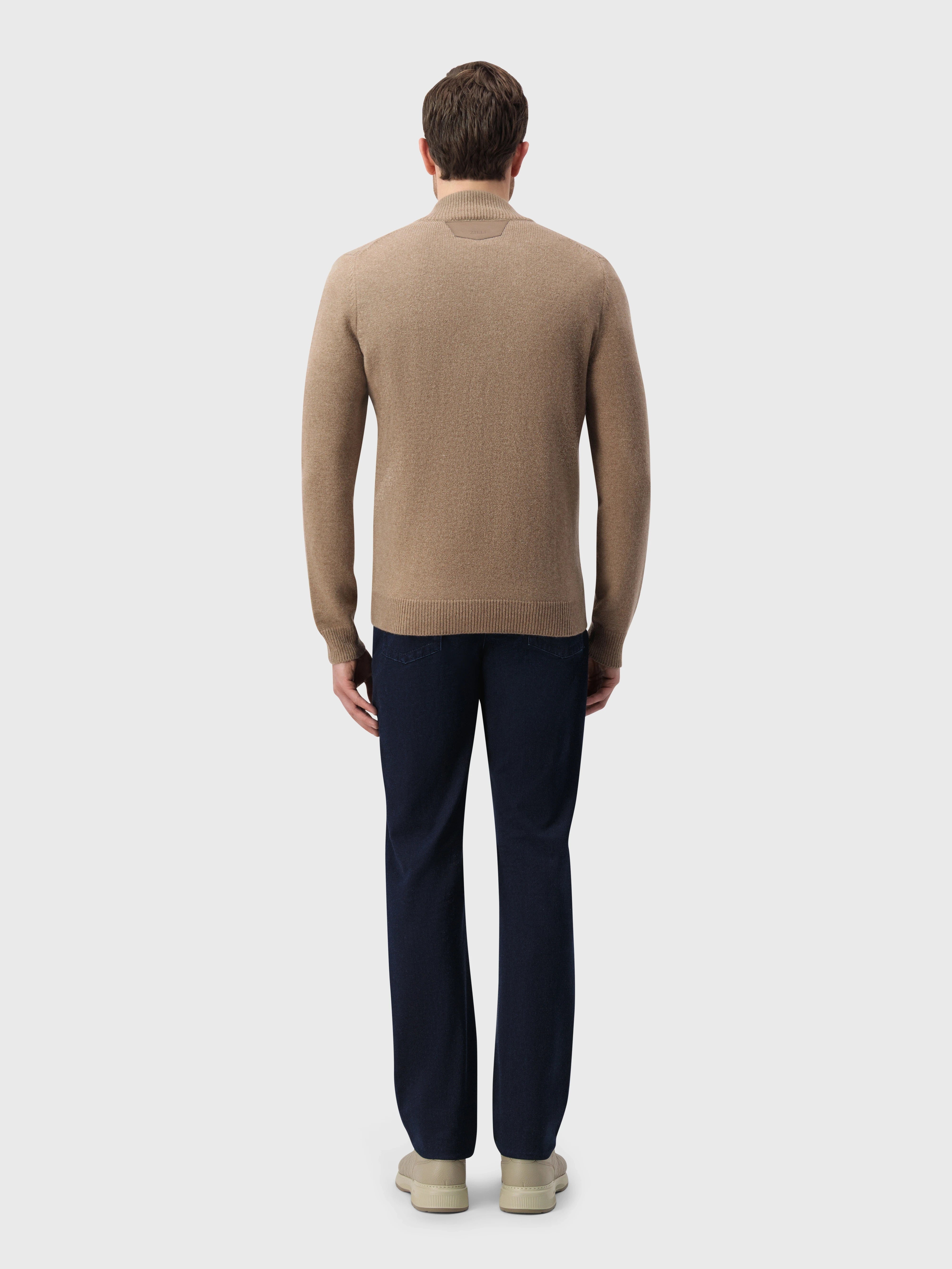 Basket-Weaved Cardigan - Cappuccino