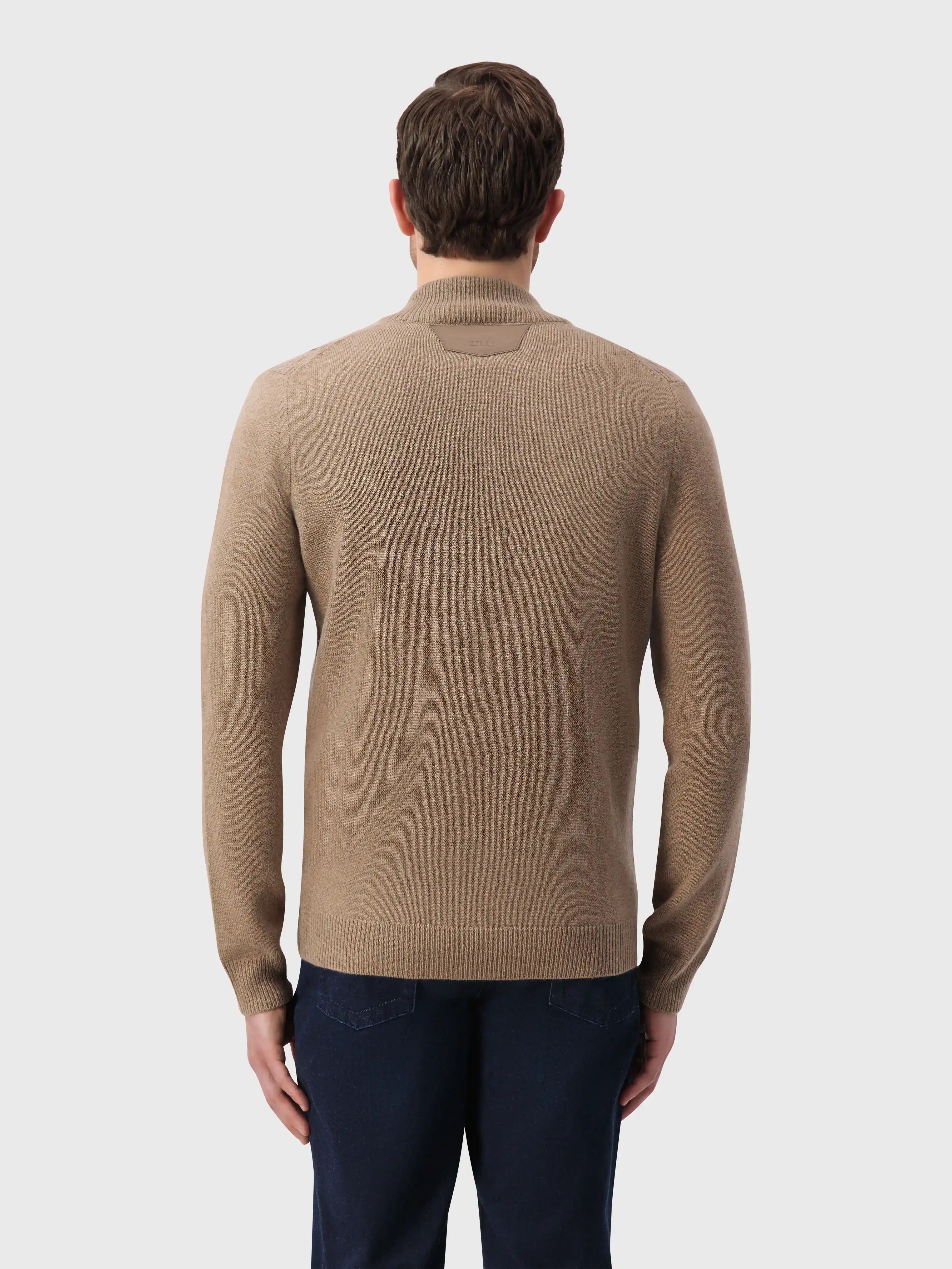 Basket-Weaved Cardigan - Cappuccino