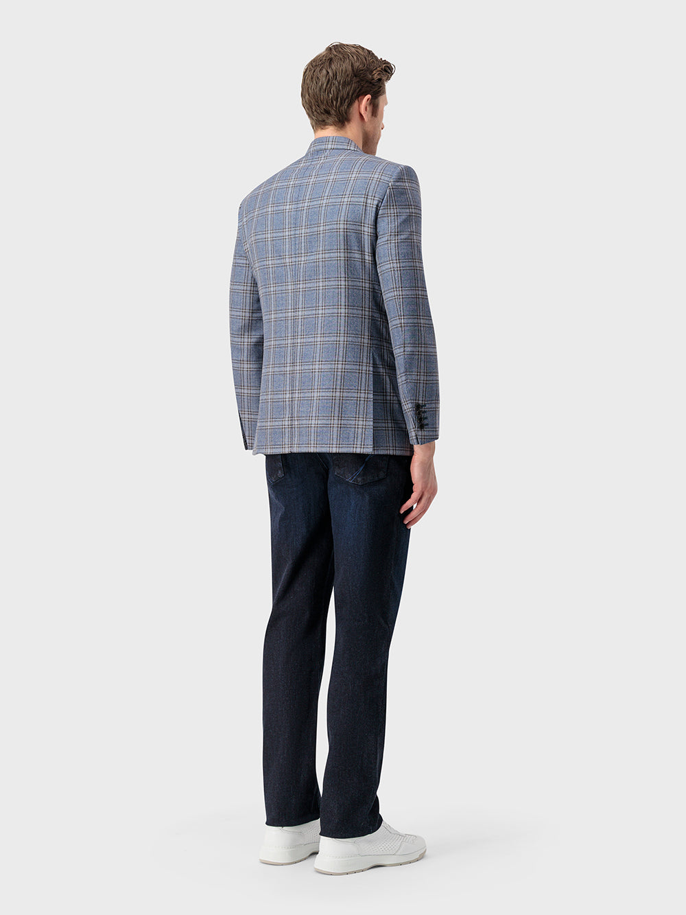 Formal Wool Whole Line Blazer - Pale Blue Onyx