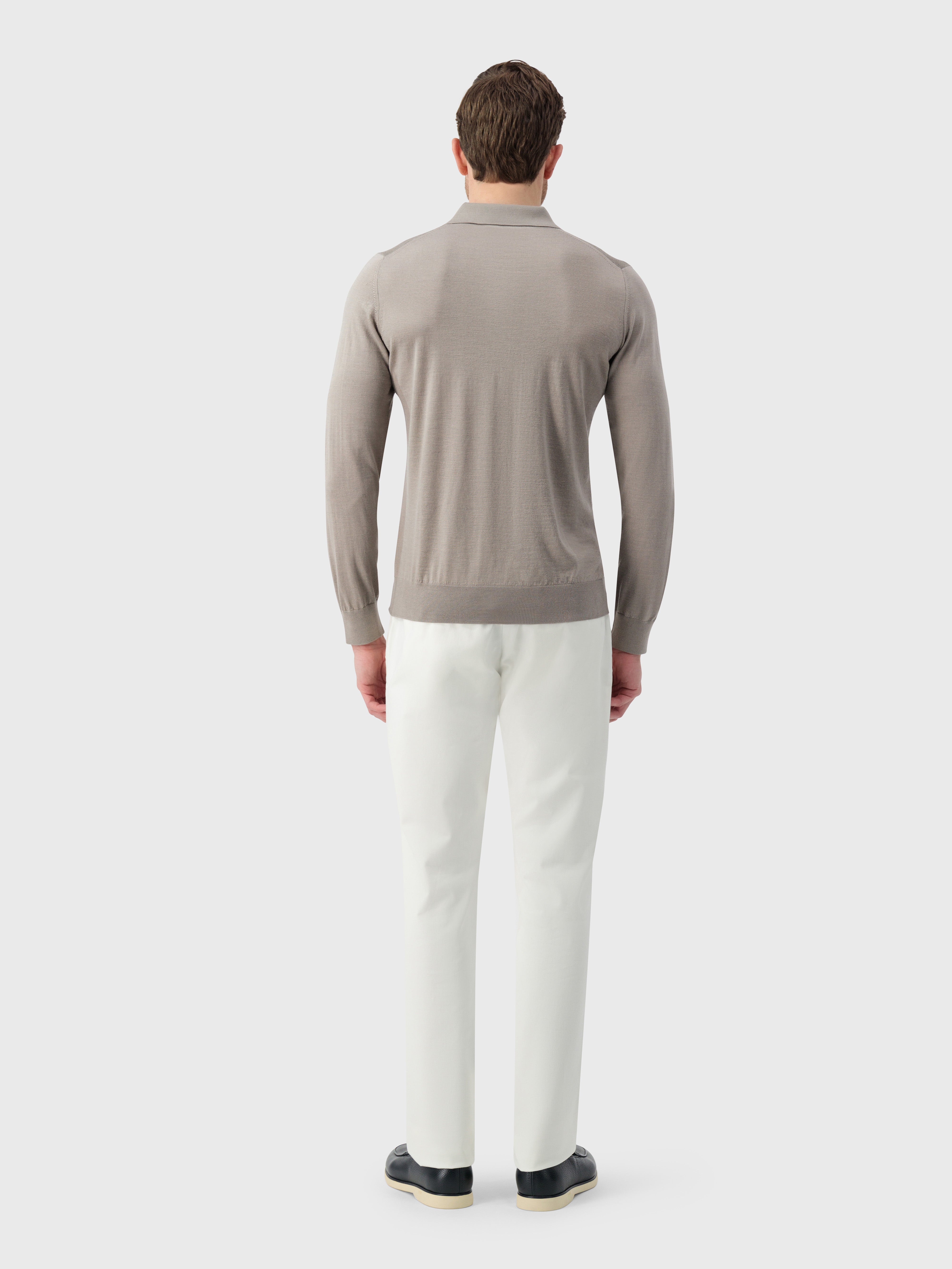 Knit Sweater with Textured Pattern Blonde Fawn