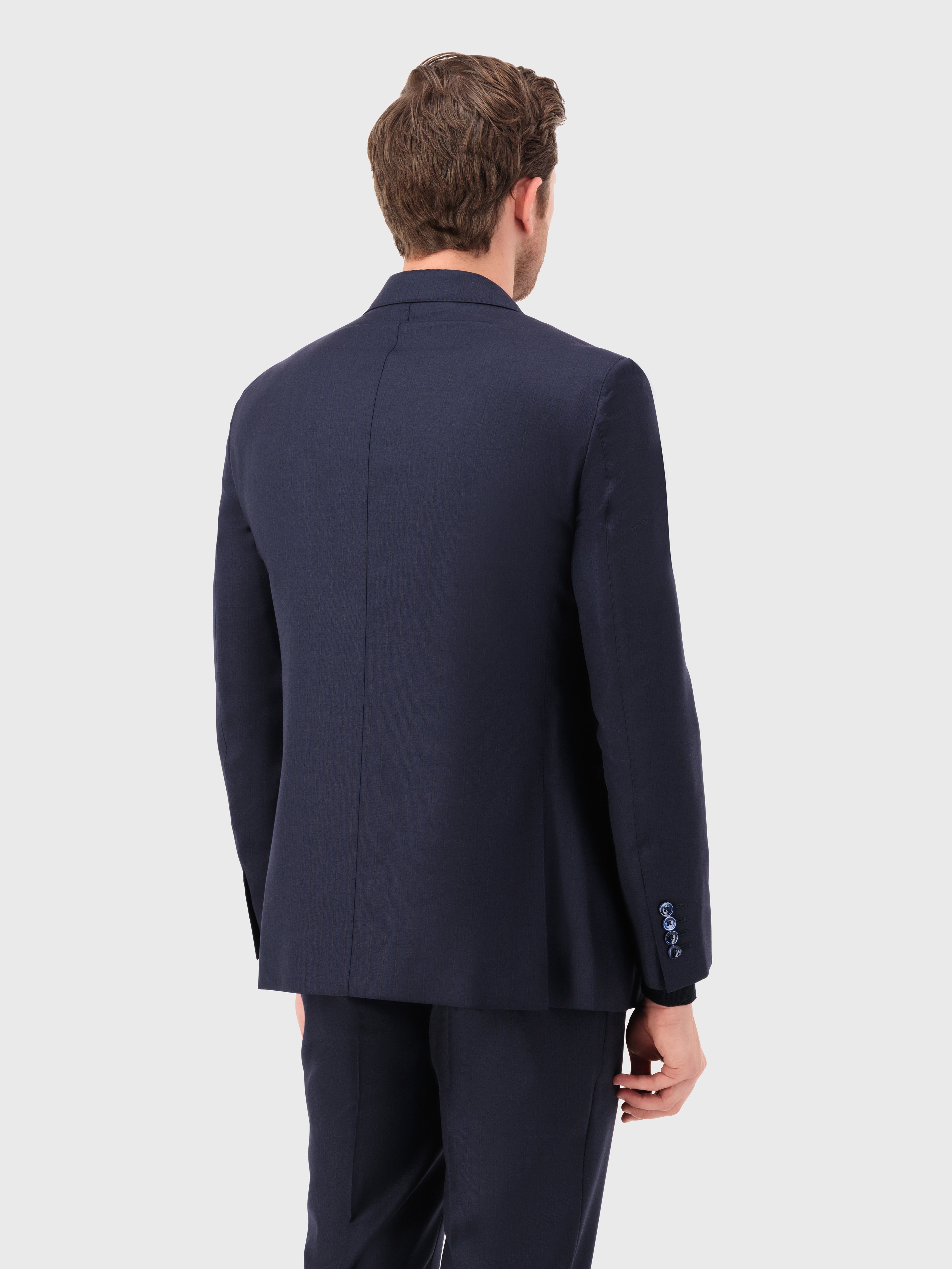 Formal Wool Suit Dark Navy