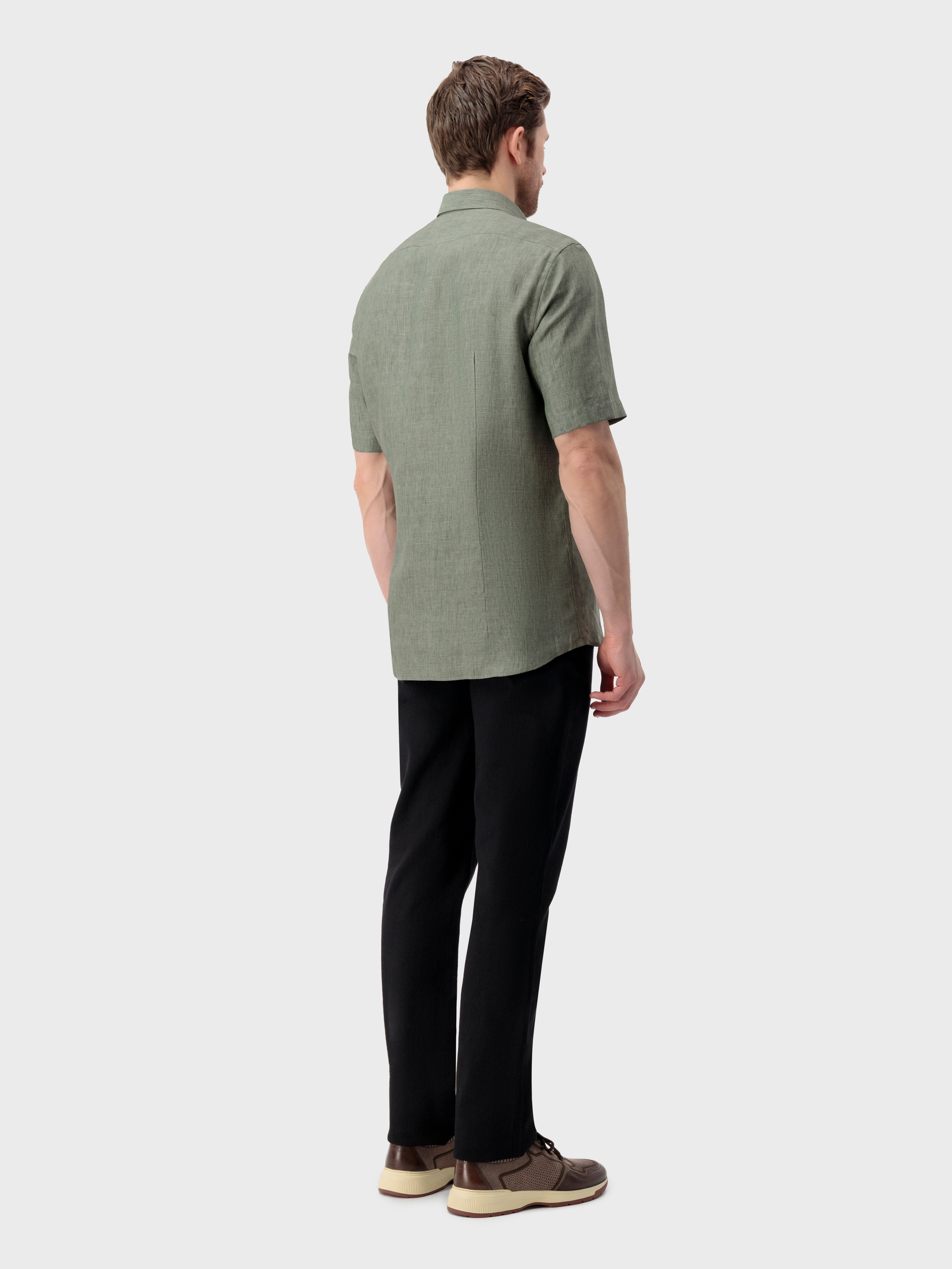 Linen Shirt - Deep Military