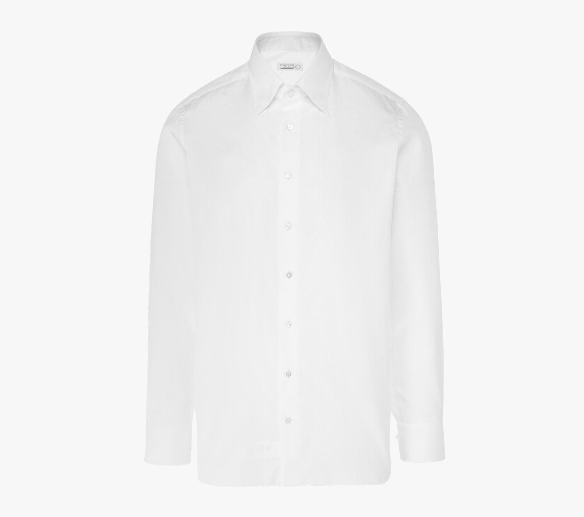Timeless Shirt in Pure Cotton with Signature Mother-of-Pearl Buttons