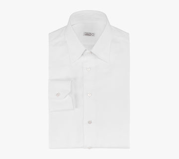 Timeless Shirt in Pure Cotton with Signature Mother-of-Pearl Buttons