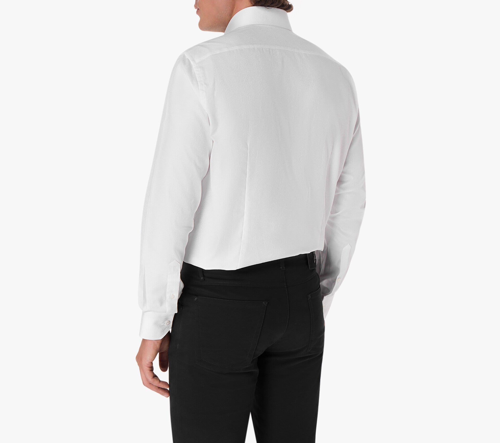 Timeless Shirt in Pure Cotton with Signature Mother-of-Pearl Buttons