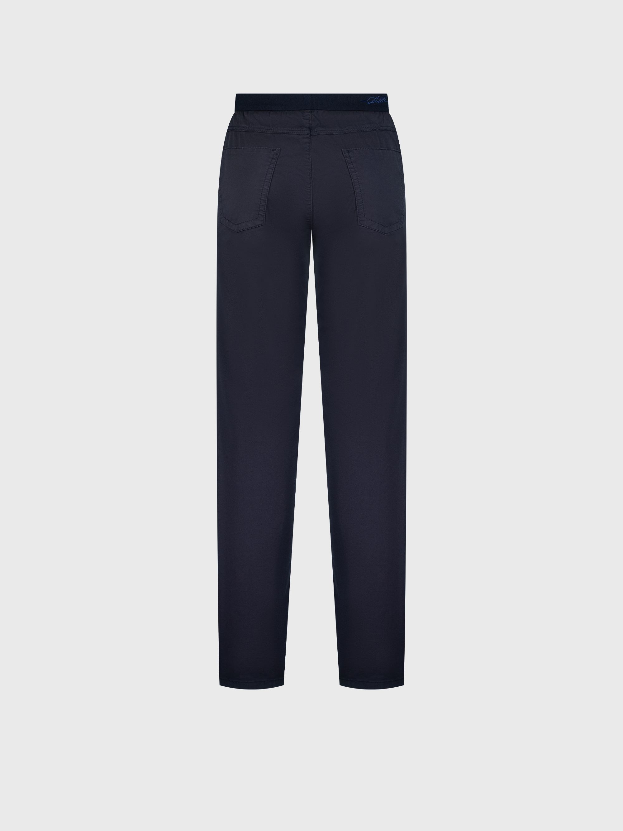 Slim Fit Trousers with "Zilli Poem" Embroidery
