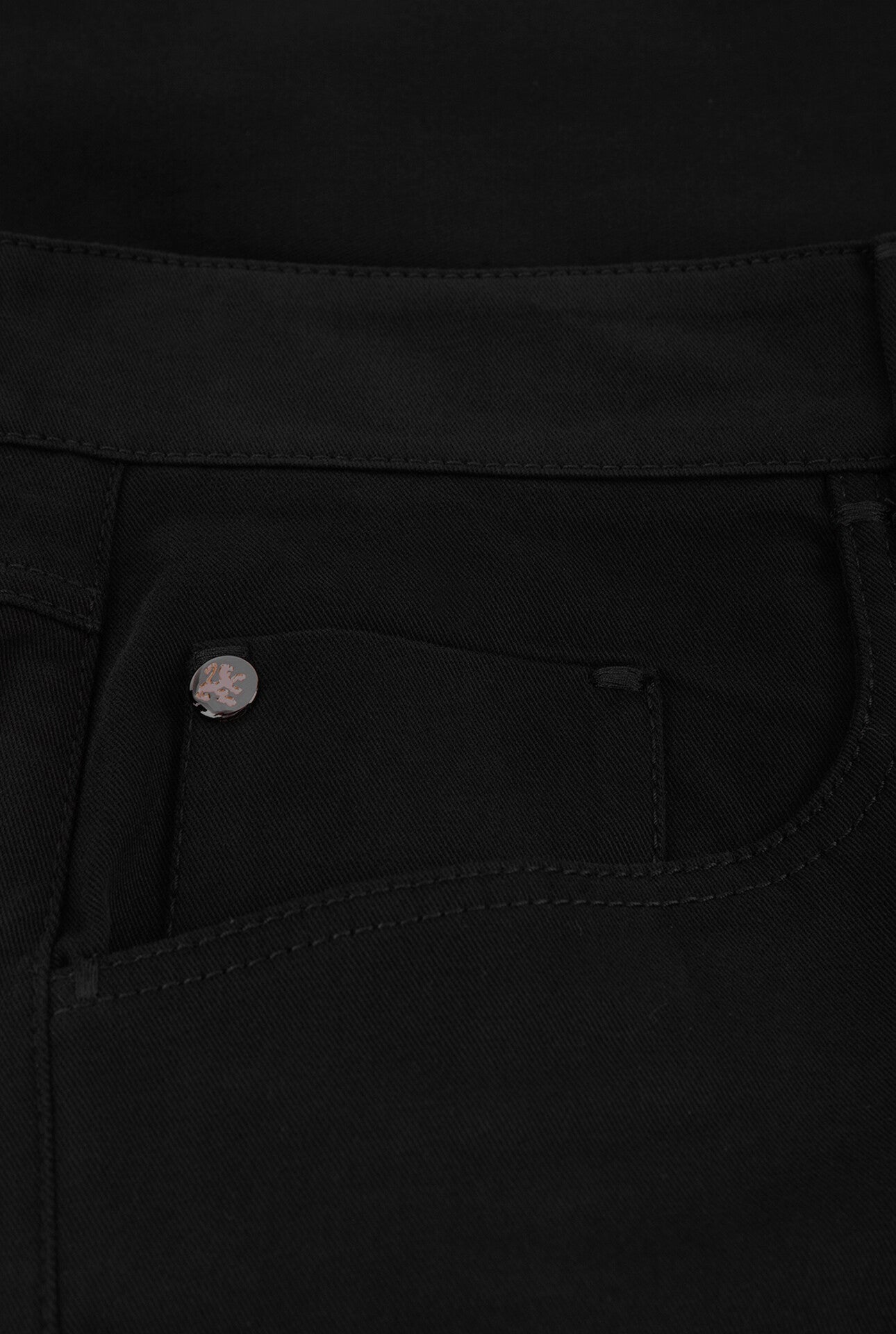 Regular Fit Jeans in Stretch Cotton with Suede Calfskin Patch