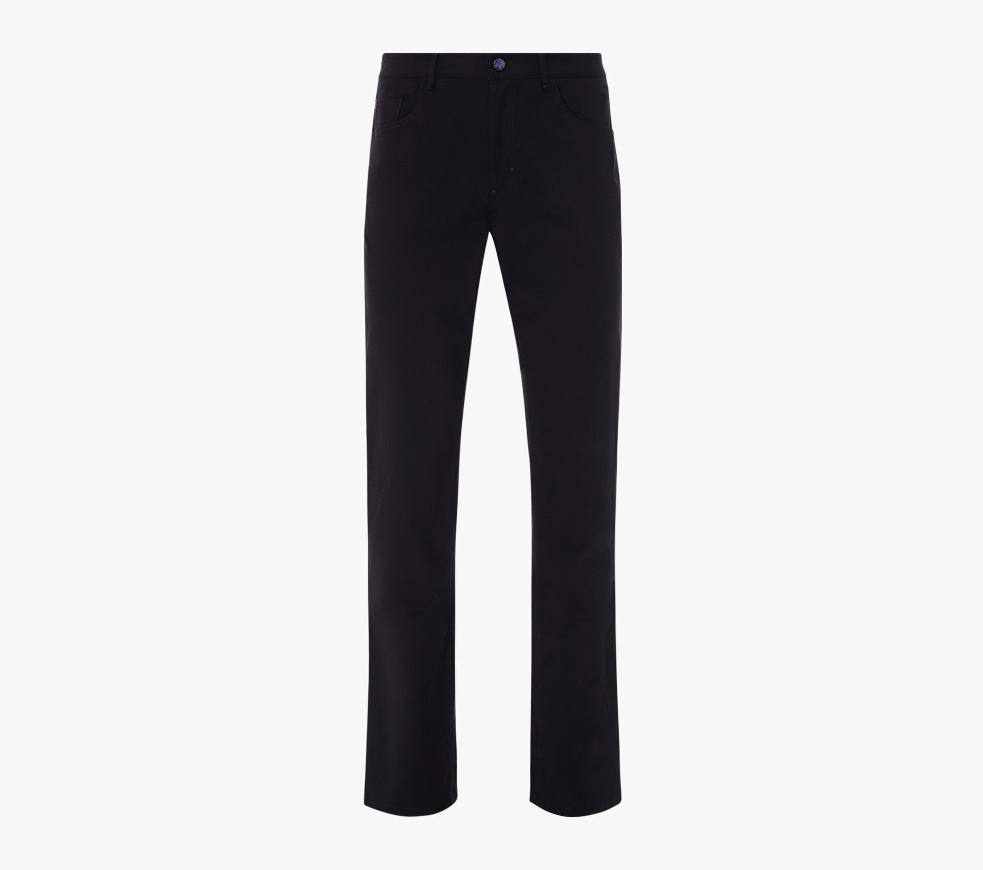 Regular Fit Jeans in Stretch Cotton with Suede Calfskin Patch