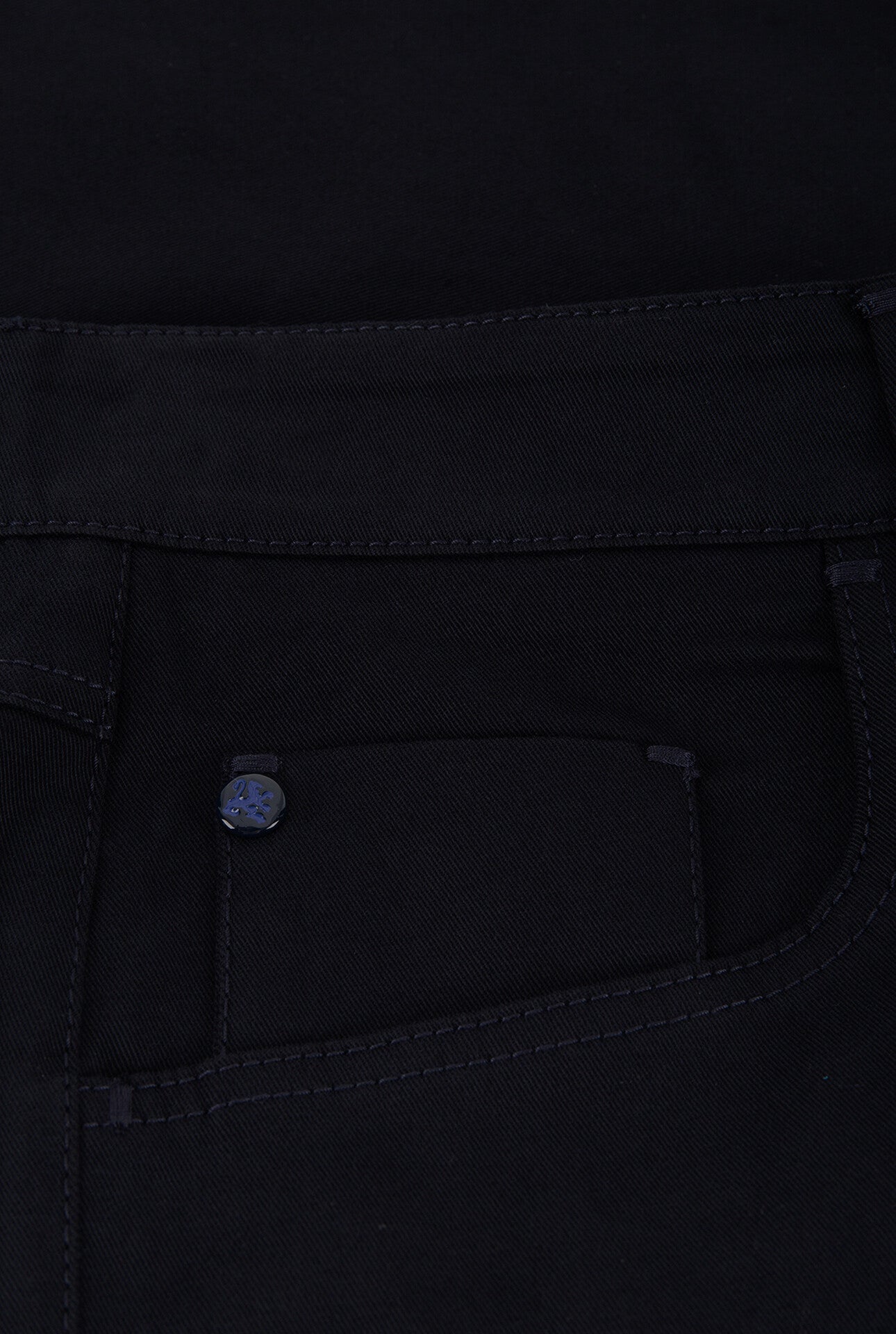 Regular Fit Jeans in Stretch Cotton with Suede Calfskin Patch
