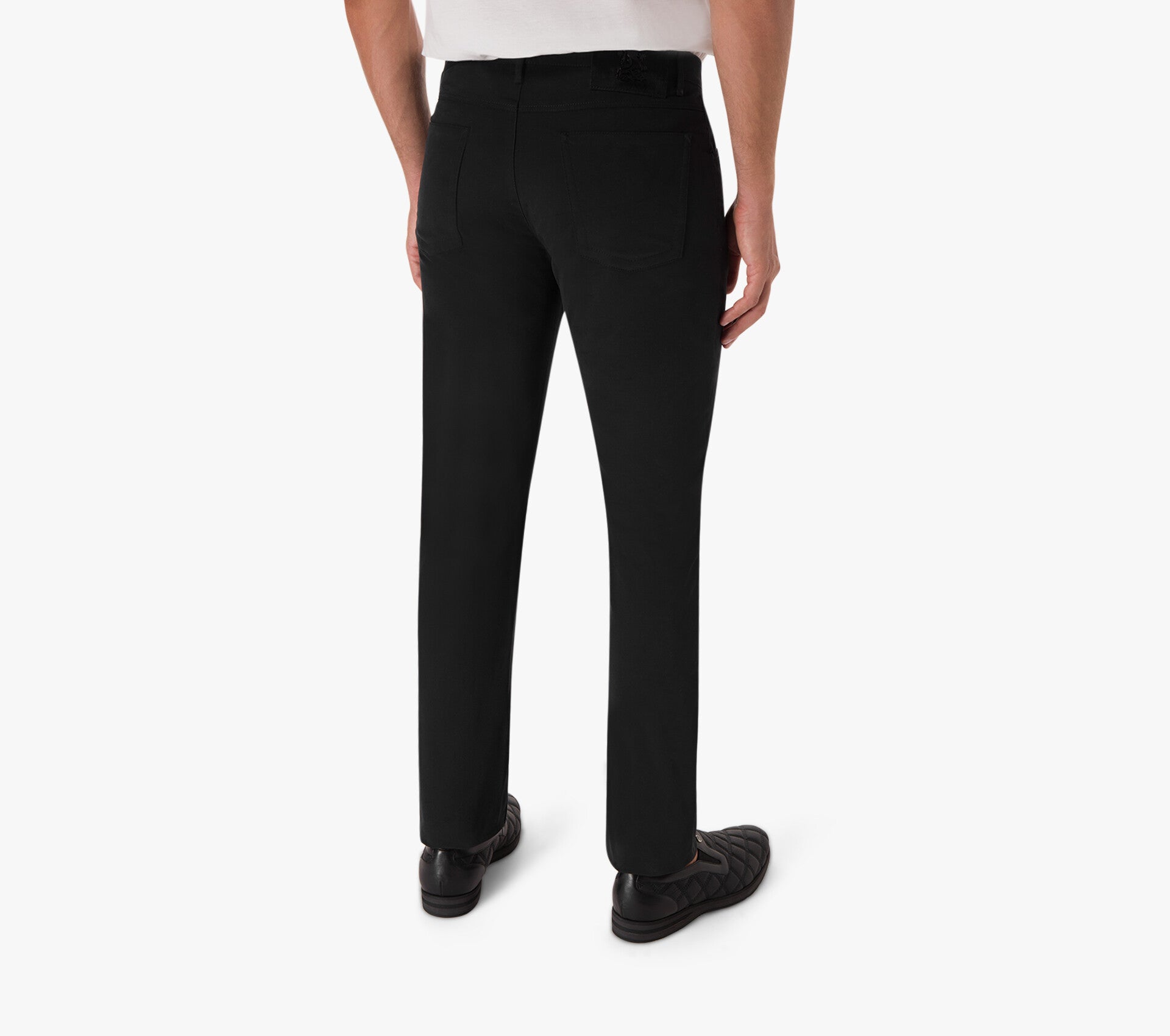 Slim Jeans with Calf Suede Patch