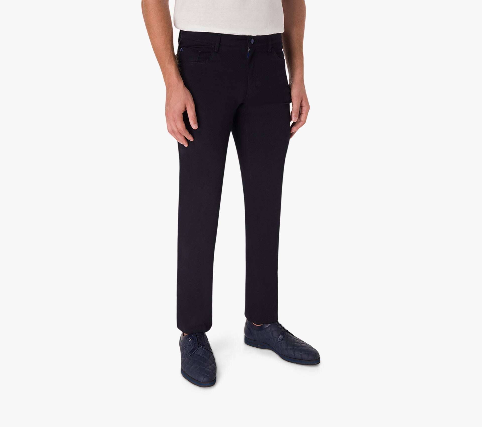 Slim Jeans with Calf Suede Patch