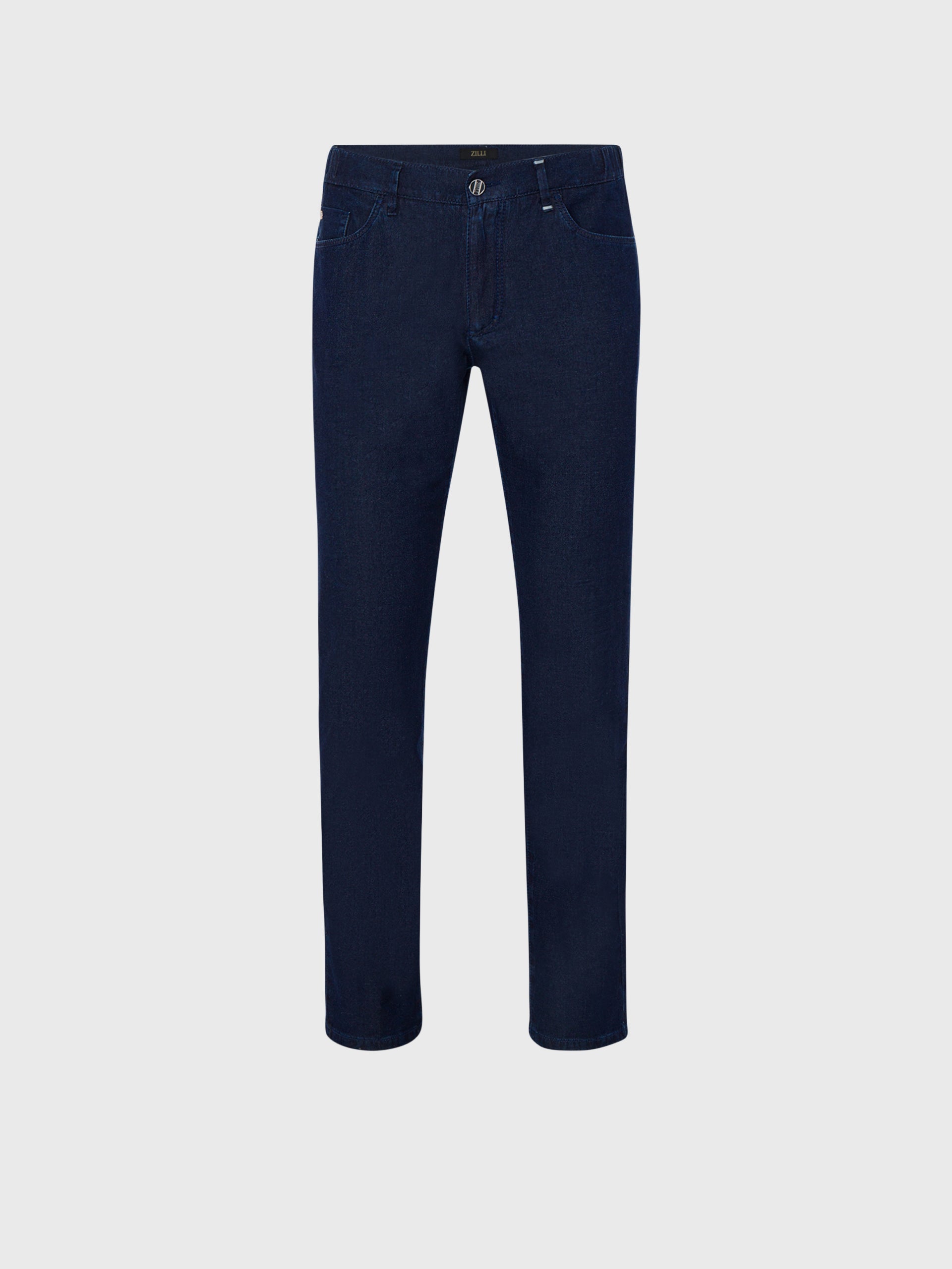 Slim Fit Cotton and Silk Jeans