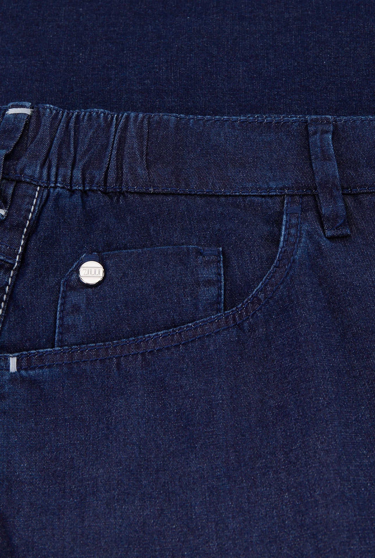 Slim Fit Cotton and Silk Jeans