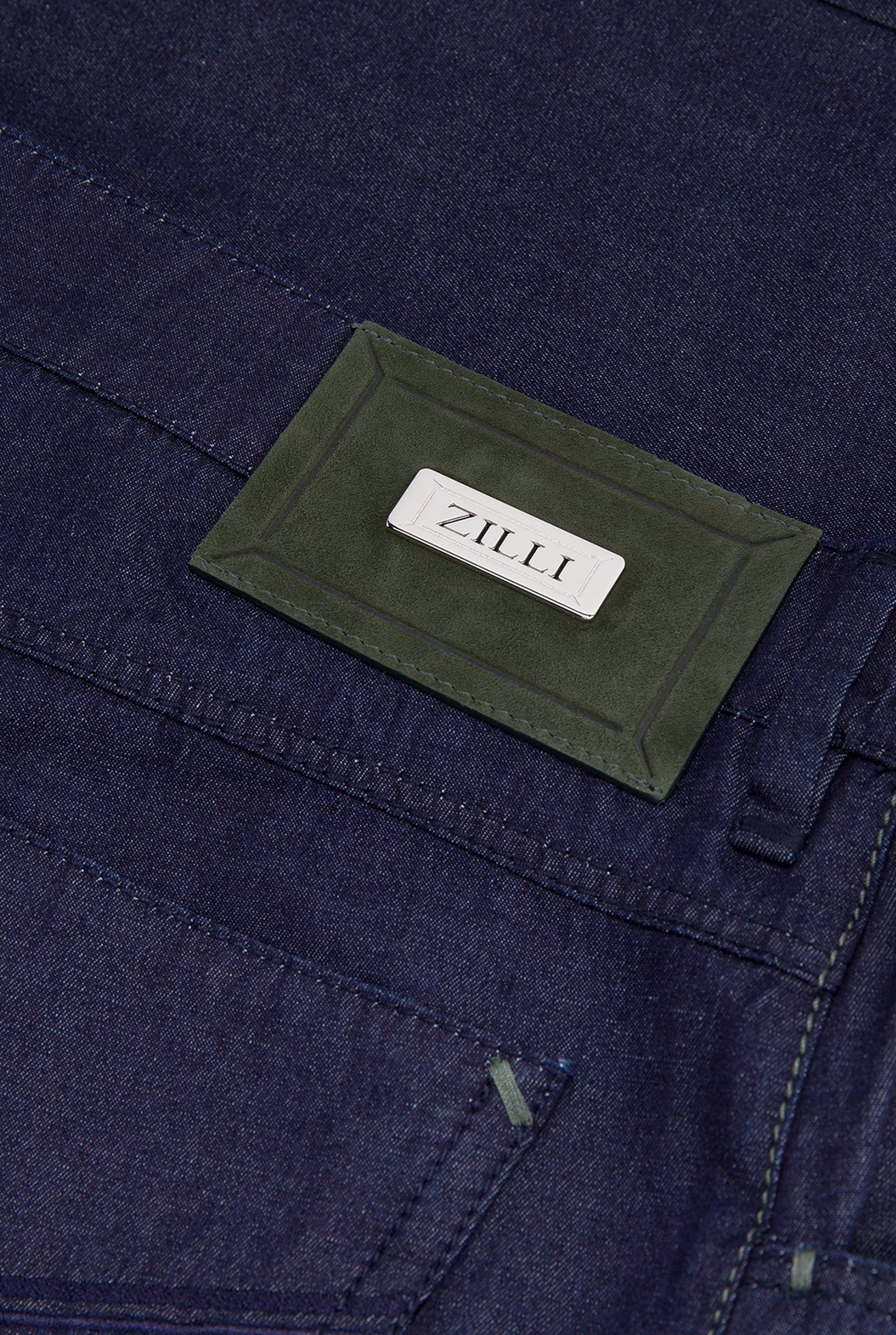 Slim Fit Cotton and Silk Jeans