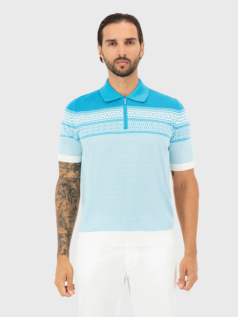 Zip Neck Polo Shirt