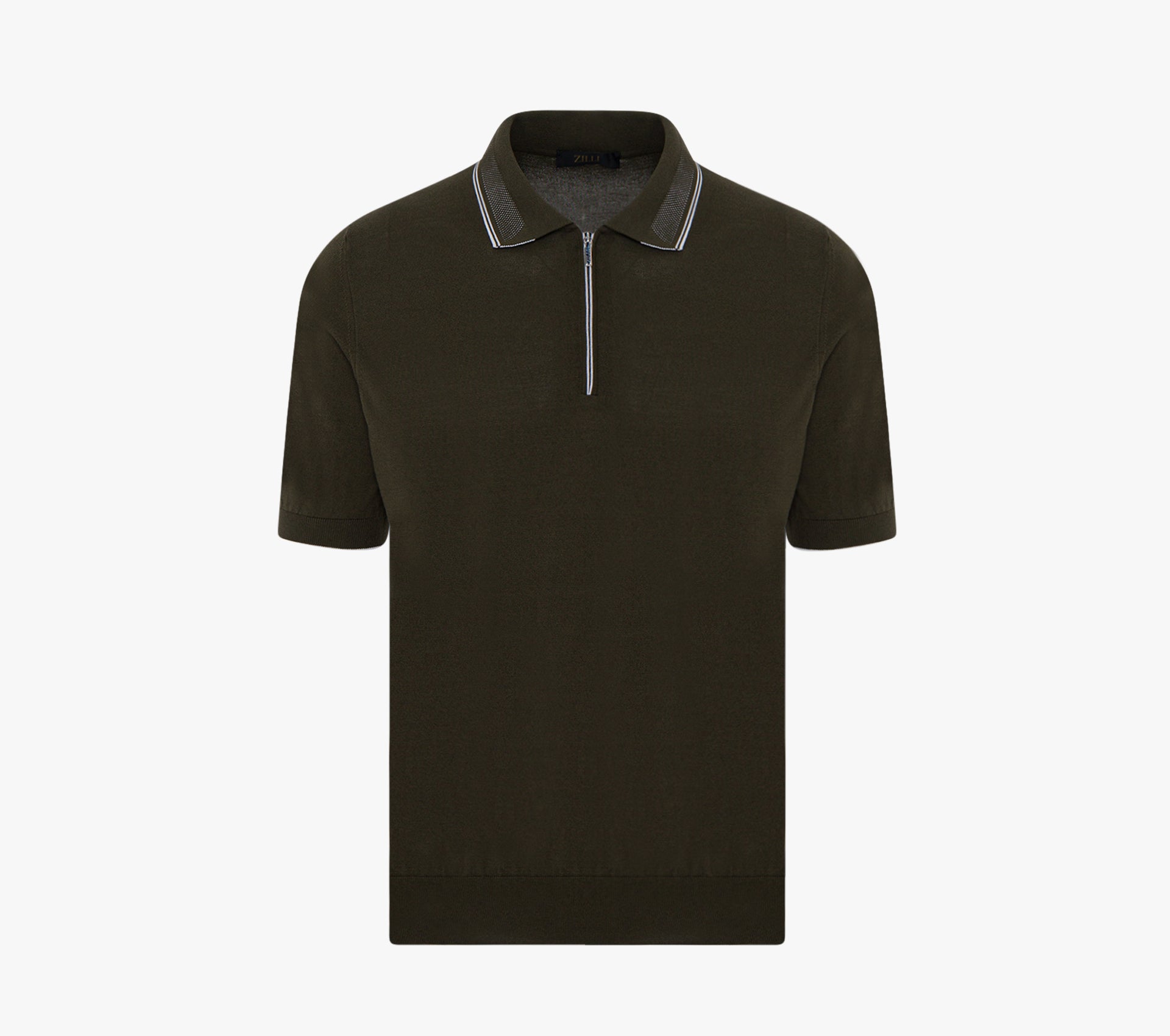 Silk and Cotton Knit Polo Shirt